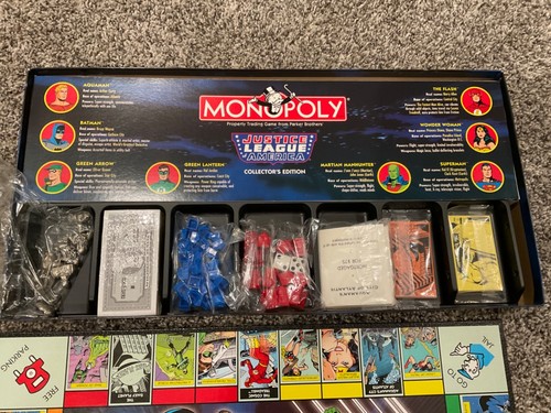 JUSTICE LEAGUE OF AMERICA Collector's Edition MONOPOLY Open Box - Picture 5 of 9