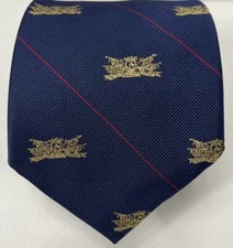 Robert Talbott Blue Repp Tie Hand Sewn Silk Made In USA 59”x3.5”