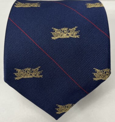 Robert Talbott Blue Repp Tie Hand Sewn Silk Made In USA 59 x3.5 