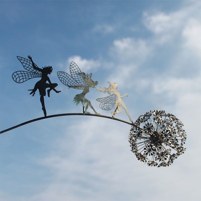 fairy dandelion garden sculpture