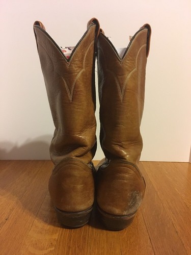 Stivali da cowboy western Tony Lama marroni in pelle da uomo taglia 9 realizzati in USA - Foto 5 di 12