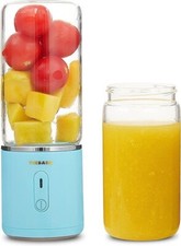 Personal Blender for Smoothies and Shakes,Portable Bottle for travel, 300ml blue