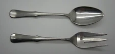 Gorham Cambridge Pattern Stainless Set Serving Spoon and Fork  Free Ship!