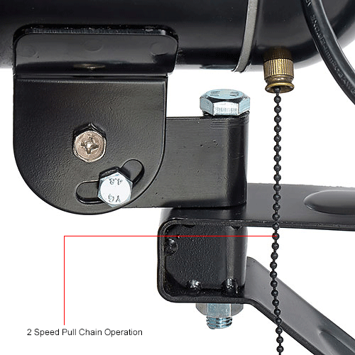 TPI CACU24-WO 24" Commercial Oscillating Fan Wall Mount 3200/3000/2800CFM 120V - Picture 5 of 9