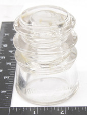 Glass Utility Insulator Whitall Tatum No 3 23-44 - Clear - Made in USA - VINTAGE