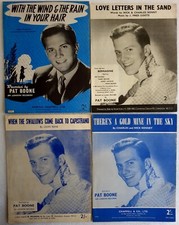 VINTAGE "PAT BOONE" SHEET MUSIC X4 