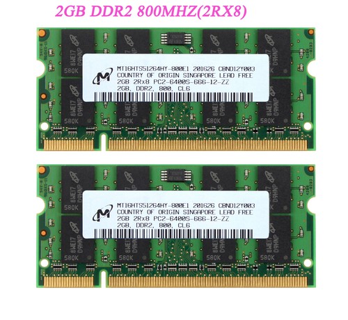 Lot Micron 4GB 2GB Kits DDR2 DDR3 667 800 1333 1600 MHz Laptop Speicher RAM #HP - Picture 18 of 34