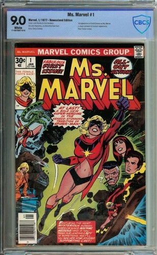 MS. MARVEL #1 CBCS 9.0 WHITE PAGES // 1ST CAROL DANVERS AS MS. MARVEL 1977