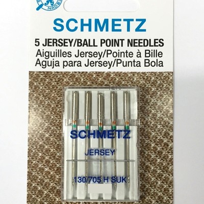 SCHMETZ 130/705H-SUK Jersey Ball Point Home Sewing Machine Needles - 5 Pack