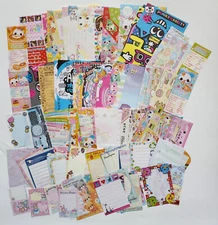 Kawaii Stationery Grab Bag Japan Bundle 80+ Pieces Assorted Memo Sheets