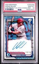 2024 Bowman Chrome Prospect Autographs Aidan Miller  /150 Chr Pros Au-Hta PSA10