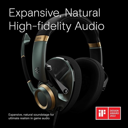 Epos H6Pro Open Acoustic Gaming Headset with Mic Lightweight Headband Green - Bild 5 von 8