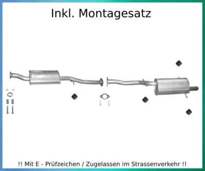 Auspuffanlage für Subaru Forester 2.0 2.5 Auspuff Endtopf Mitteltopf Montagesatz