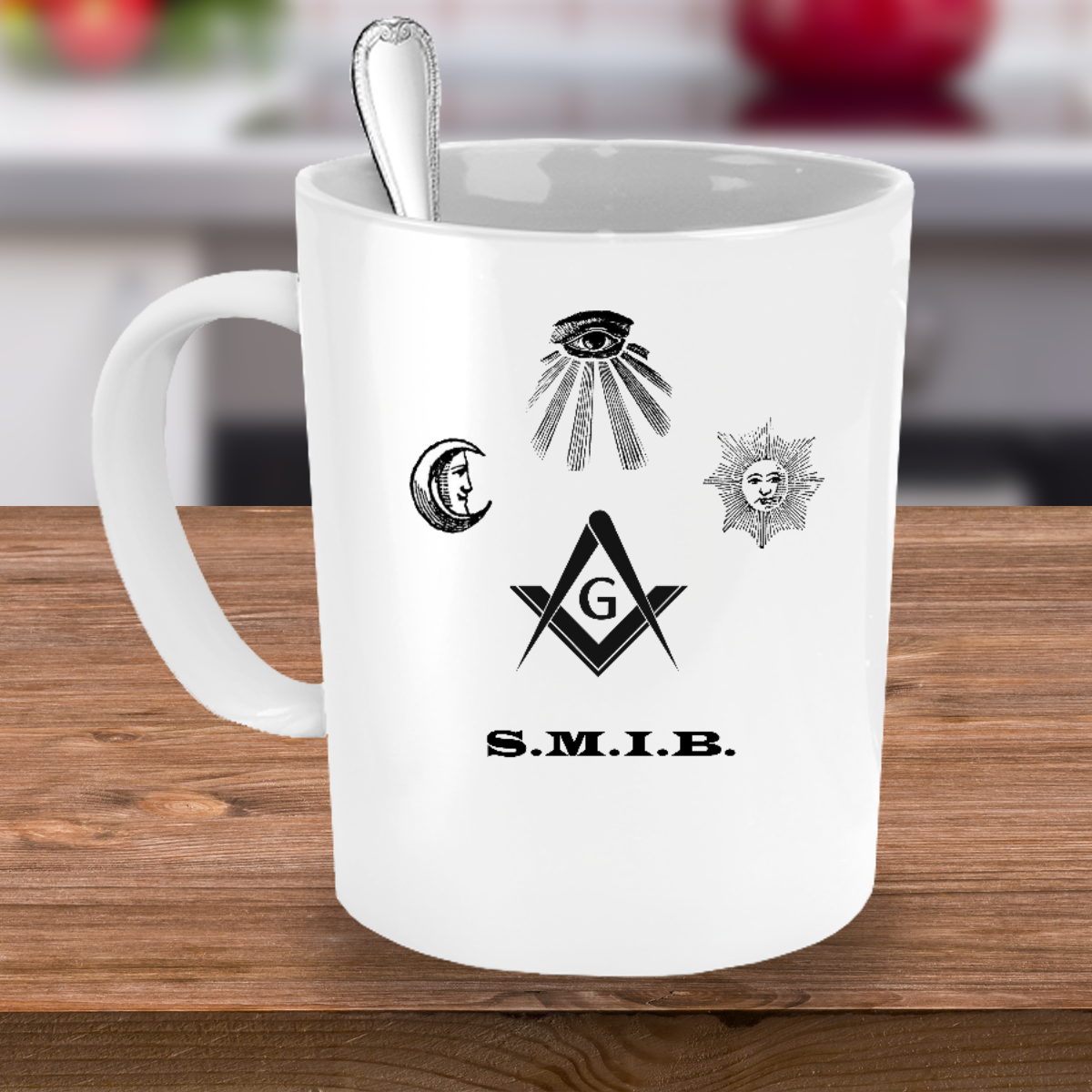 Masonic coffee mug - Freemason motto So Mote It Be SMIB - Lodge PHA symbols  gift | eBay