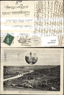 195741,Blick v. d. Frankenwarte ins obere Maintal Totale Warte Mehrbildkarte