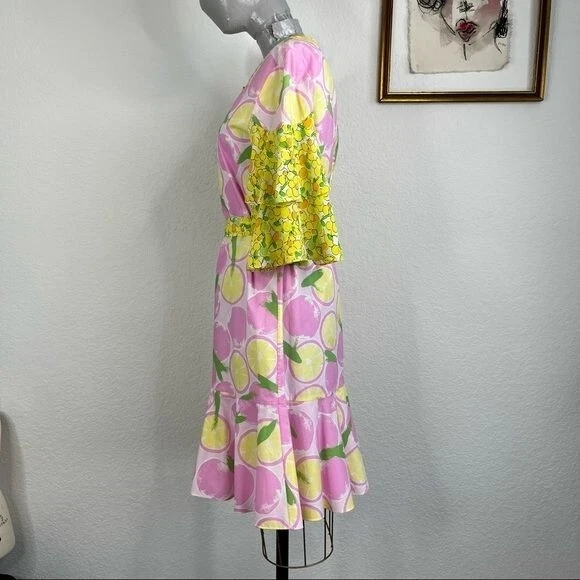 MOSCHINO BOUTIQUE Abito a contrasto con cintura al limone arricciata