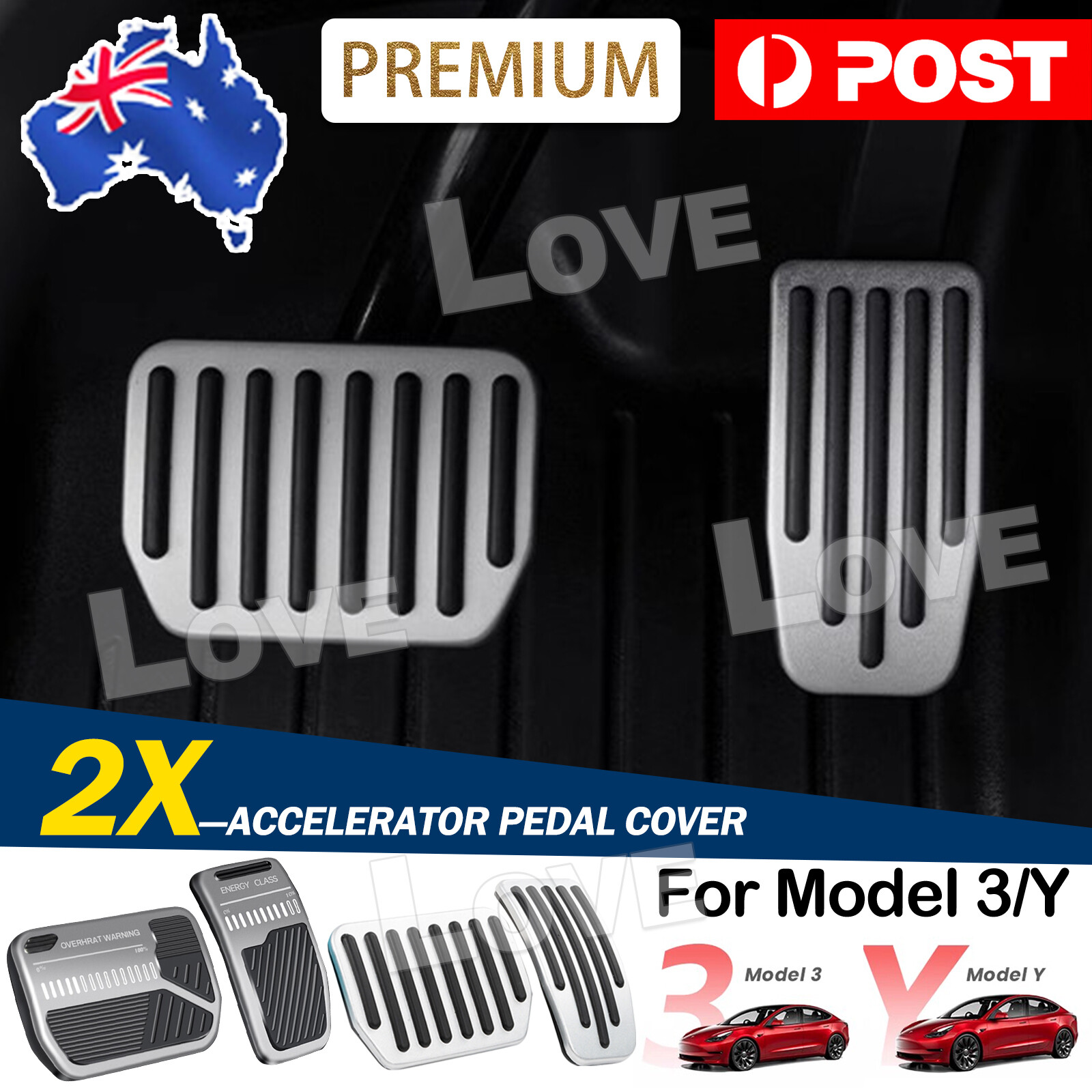 For Tesla Model 3 Y 2016-2025 Foot Rest Pedal Pads Non-Slip Cover Accessories