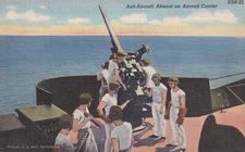 Vintage 1950 Anti-Aircraft Aboard on Navy Carrier ship cancel SS Douglas H. Fox