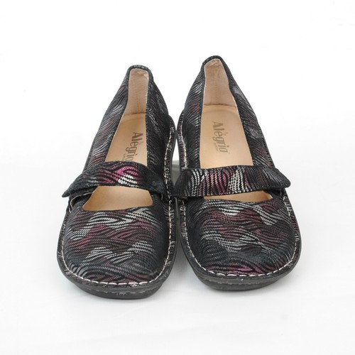 Alegria FEL-345 Negro Púrpura Plata Mary Jane Zapatos Confort Mujer 40 9.5-10 - Imagen 5 de 11