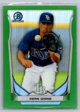 2014 Bowman Chrome Prospects Green Refractors  Kean Wong BCP2 24/75