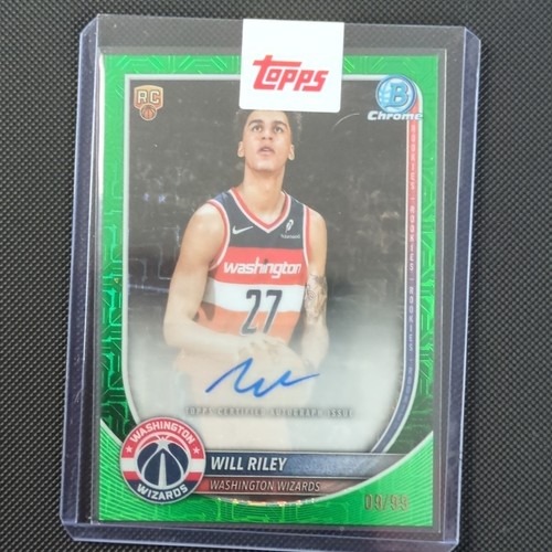 Topps 2025-26 Bowman Will Riley RC Auto Chrome Autographs Wizards #BCA-WR