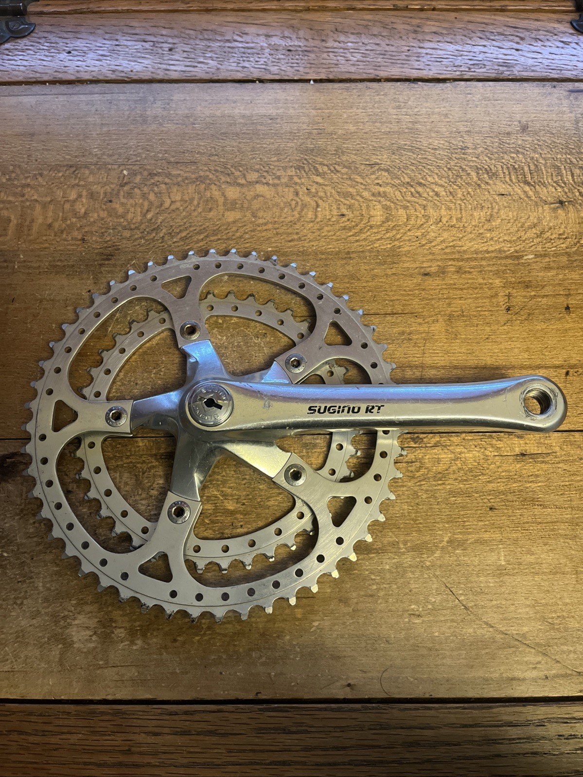 Vintage Sugino RT Drive Side Crank + Chain Rings 52/40 110 B
