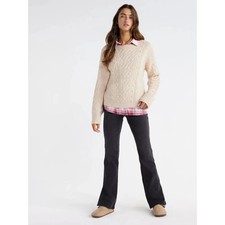 TIME AND TRU - SIZE: 14 - Black Mid-Rise Tapered Bootcut Jeans With 31" Inseam 