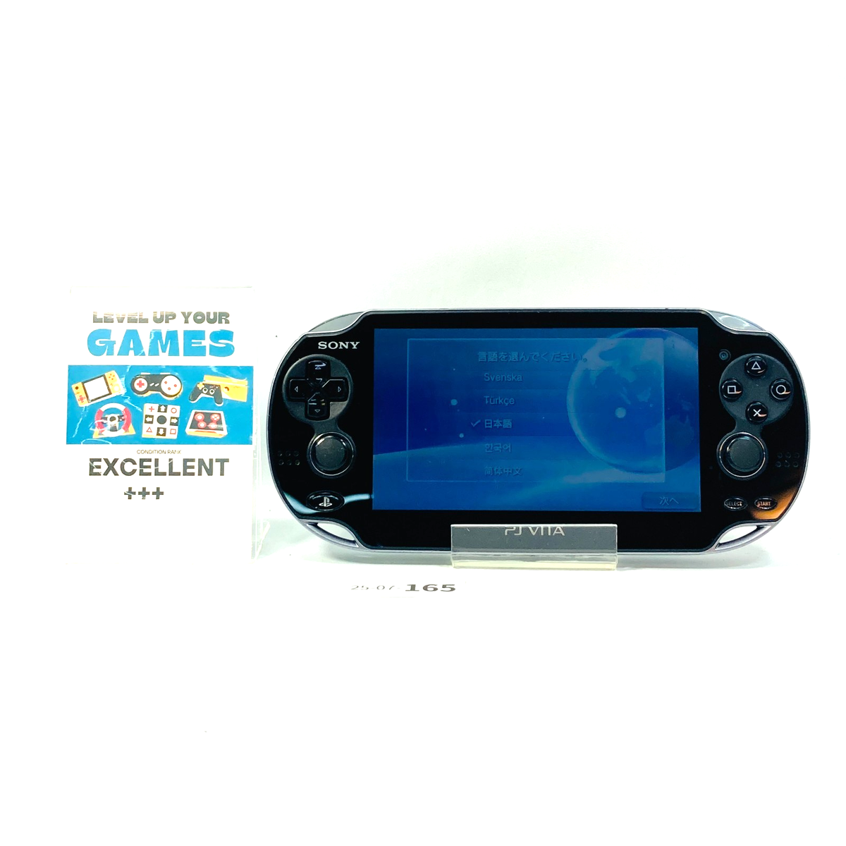 VITA　PCH-1100 EX+] SONY PS Vita PCH-1100 crystal Black Model 3G Wi-Fi
