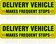 2PCS Delivery Driver Magnet for CarReflective Frequent Stops Car Magnet for Cle