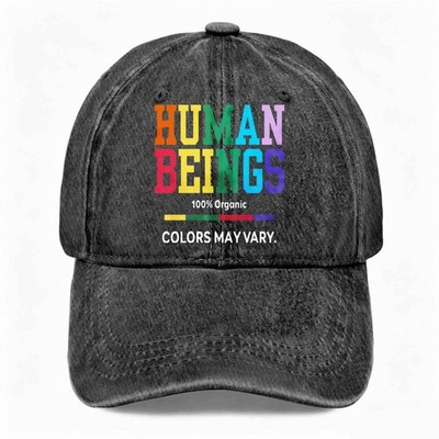 Unisex HUMAN BEINGS Diversity Dad Hat Equality Advocates Washed Baseball Cap