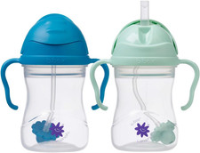 Lansinoh Weighted Straw Sippy Cup Babies 6 Months 2 Pack Leak Proof BPA Free 8