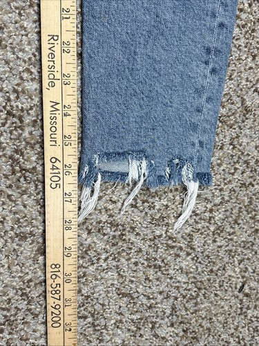 Agolde Jeans Womens 28 (28x26.5) Blue Medium Wash Button Fly Nico Ankle Raw Hem - Picture 11 of 17