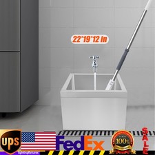 Commercial Sink Stainless Steel Floor Mount Kitchen Mop Service Sink 22 19 12in