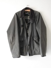 Barbour Standen Spey Fishing Wading Wax Waterproof Sage Green Jacket Size XL