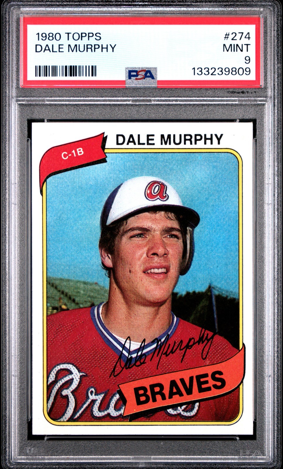 1980 TOPPS DALE MURPHY #274 PSA 9 MINT ATLANTA BRAVES SHARP!