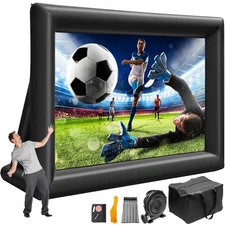 Uimoso 24/20/19/16ft Inflatable Movie Projector Screen Outdoor Theater W/Blower