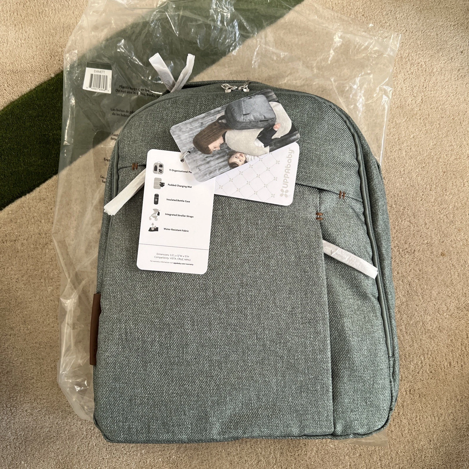 UPPAbaby Changing Backpack With Insulated Bottle Case & Changing Pad - EMMETT
Opens in a new window