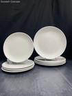 Food Network White Ribbed Stoneware Dinnerware Set 16 Piece Plates Bowls — photo 2