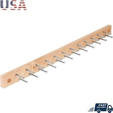 Wood Wall Peg Rack Ties Belts Scarves Jewelry Accessories Organizer Hooks New