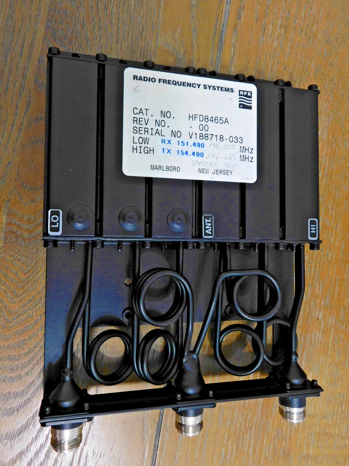 RFS CELWAVE DUPLEXER HFD8465A VHF 150-160 for Motorola xpr slr mtr dr Repeater