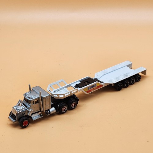 Vintage Majorette Kenworth Space 3000 Diecast Semi Truck 1:87 Lowboy Trailer Fra - Picture 4 of 10