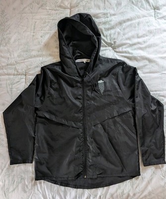 TROMBA TEQUILA BLACK RAIN JACKET WINDBREAKER SIZE MEDIUM ZIP UP