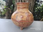Vintage Mayan~Double Warrior Ceremony Painted TRI-POD Vessel — photo 7