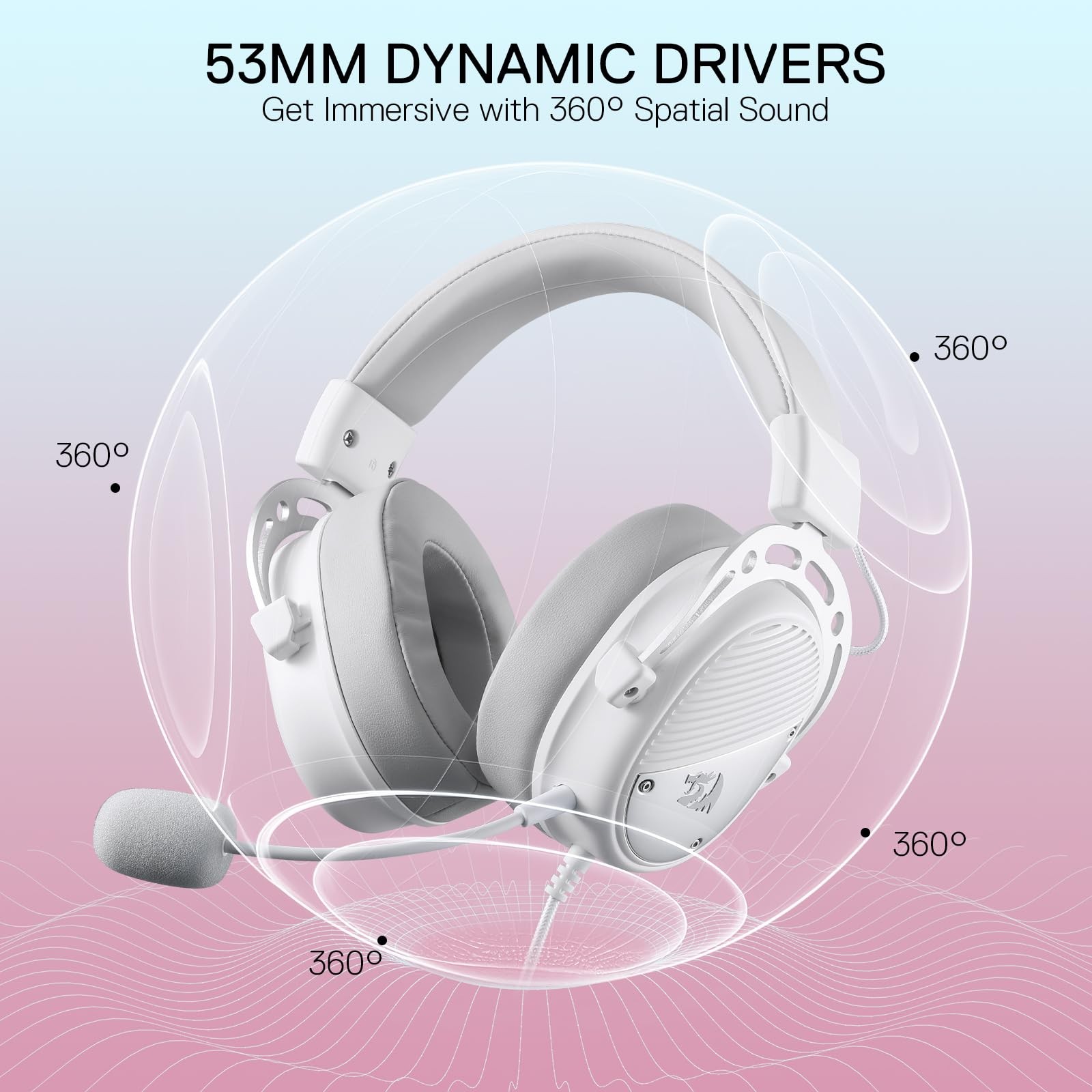 Casque gamer H730 doté du son spatial 360 pour PC en noir