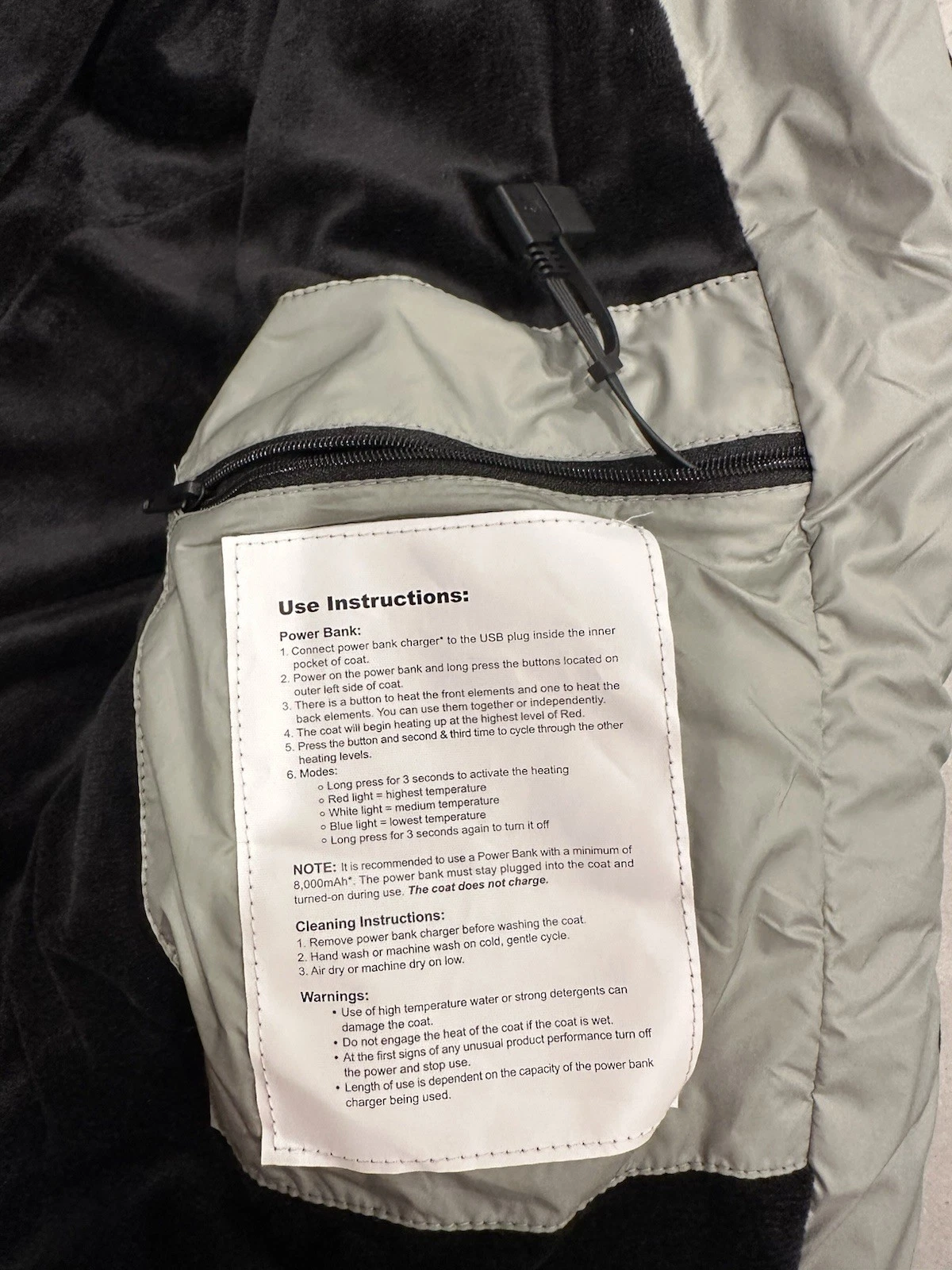 Helios The Heated Coat Men’s Heated Hooded Puffer Jacket Gray Size M Mid-Length image 6