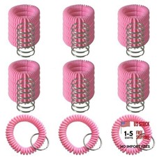 36 Pack Spring Spiral Wrist Coil Key Chain, W...