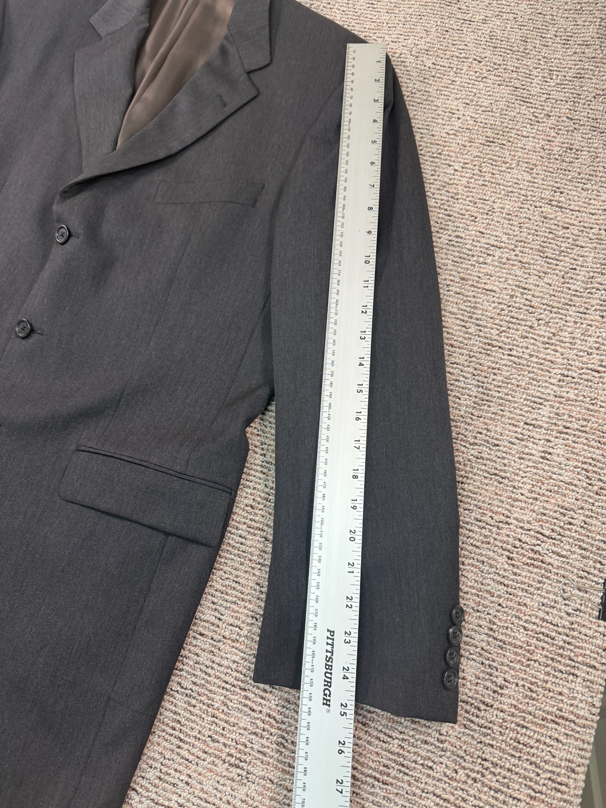 VTG Burberry London Blazer Mens 42L Burberry Blue 2000s Preppy 3 Btn Some Flaws thumbnail 4