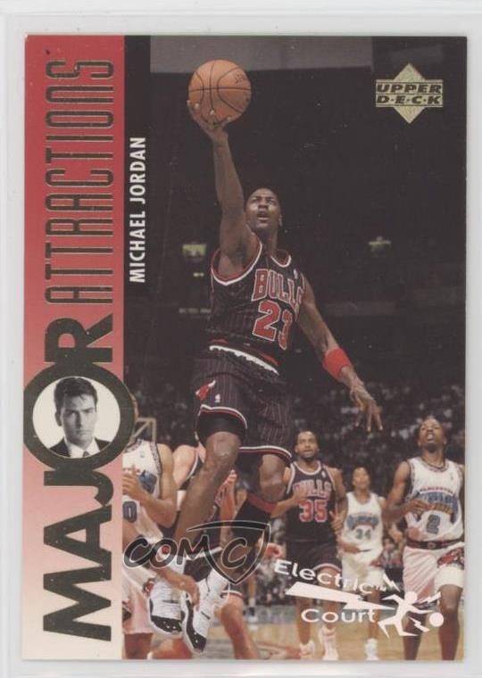 1995-96 Upper Deck Major Attractions Electric Court Michael Jordan Charlie Sheen