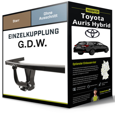 Starre Anhängerkupplung für TOYOTA Auris Hybrid 07.2013-jetzt Kombi G.D.W. NEU
