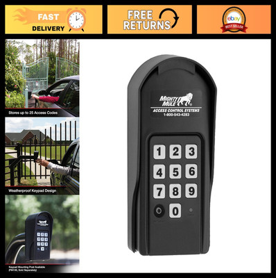 Wireless Digital Keypad for Gate Access, Remote Control, Black, Easy Install